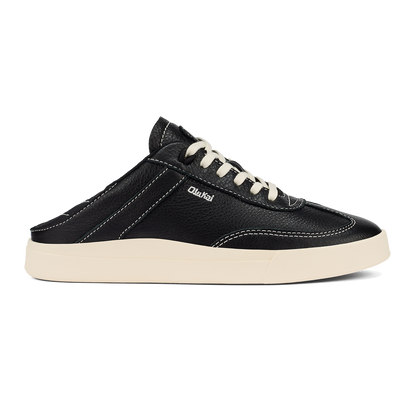OluKai Exclusive - Hā‘upu Women’s Leather Sneakers - Onyx