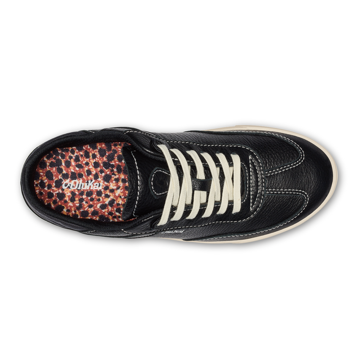 OluKai Exclusive - Hā‘upu Women’s Leather Sneakers - Onyx