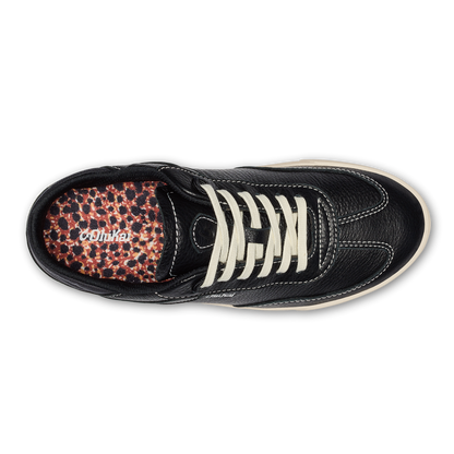 OluKai Exclusive - Hā‘upu Women’s Leather Sneakers - Onyx