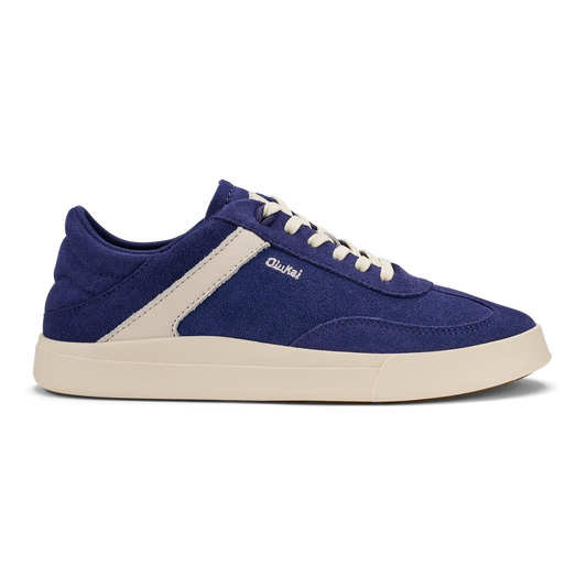 OluKai Exclusive - Hā‘upu Women’s Leather Sneakers - Navy / Off White