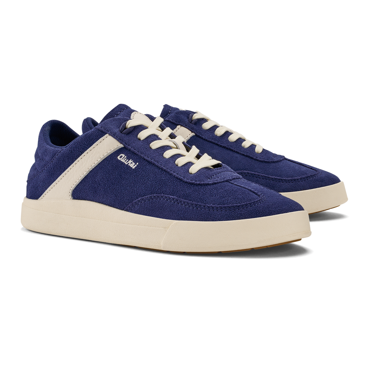 OluKai Exclusive - Hā‘upu Women’s Leather Sneakers - Navy / Off White