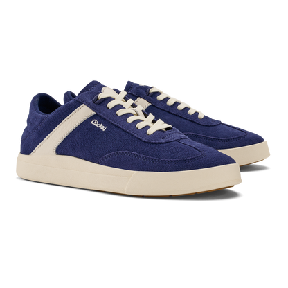 OluKai Exclusive - Hā‘upu Women’s Leather Sneakers - Navy / Off White
