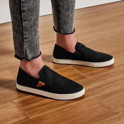 OluKai Trending - Pehuea Women's Breathable Slip-On Sneakers - Black