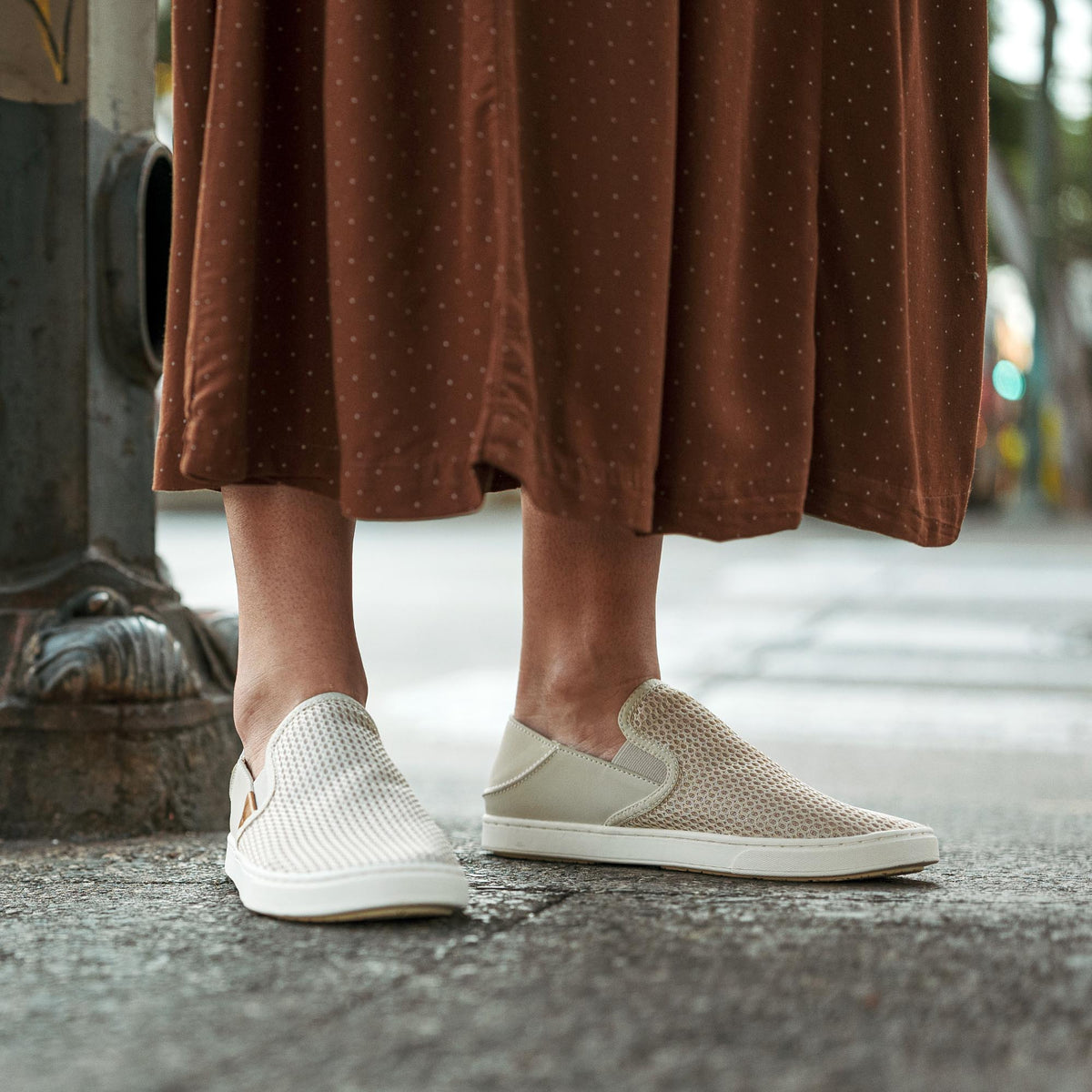 OluKai Everyday - Pehuea Women's Breathable Slip-On Sneakers - Tapa