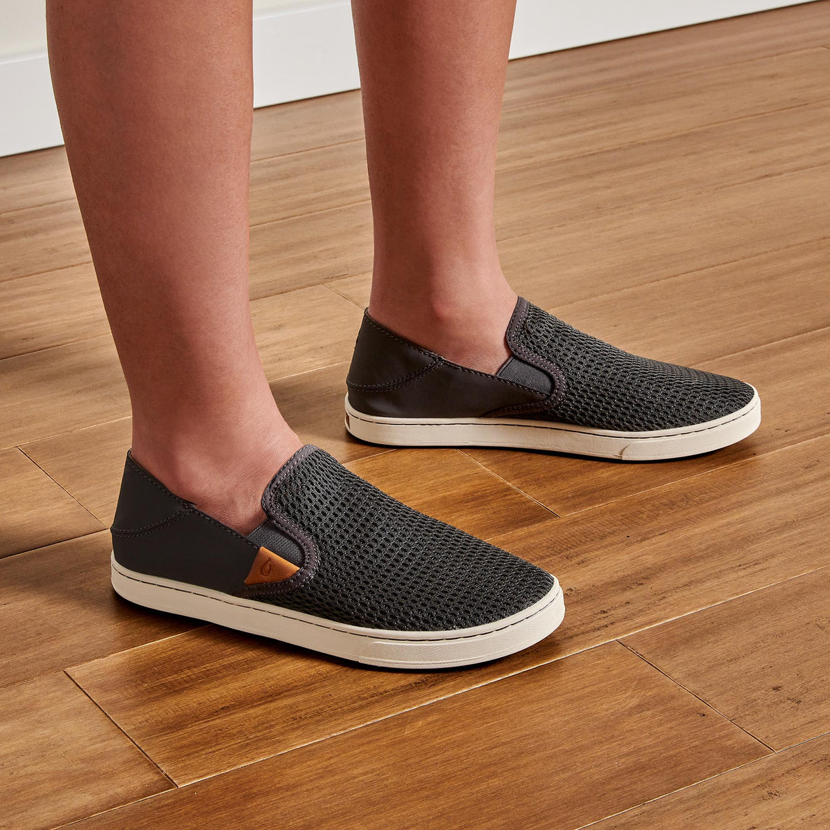 OluKai Customer Favorite - Pehuea Women's Breathable Slip-On Sneakers - Pavement