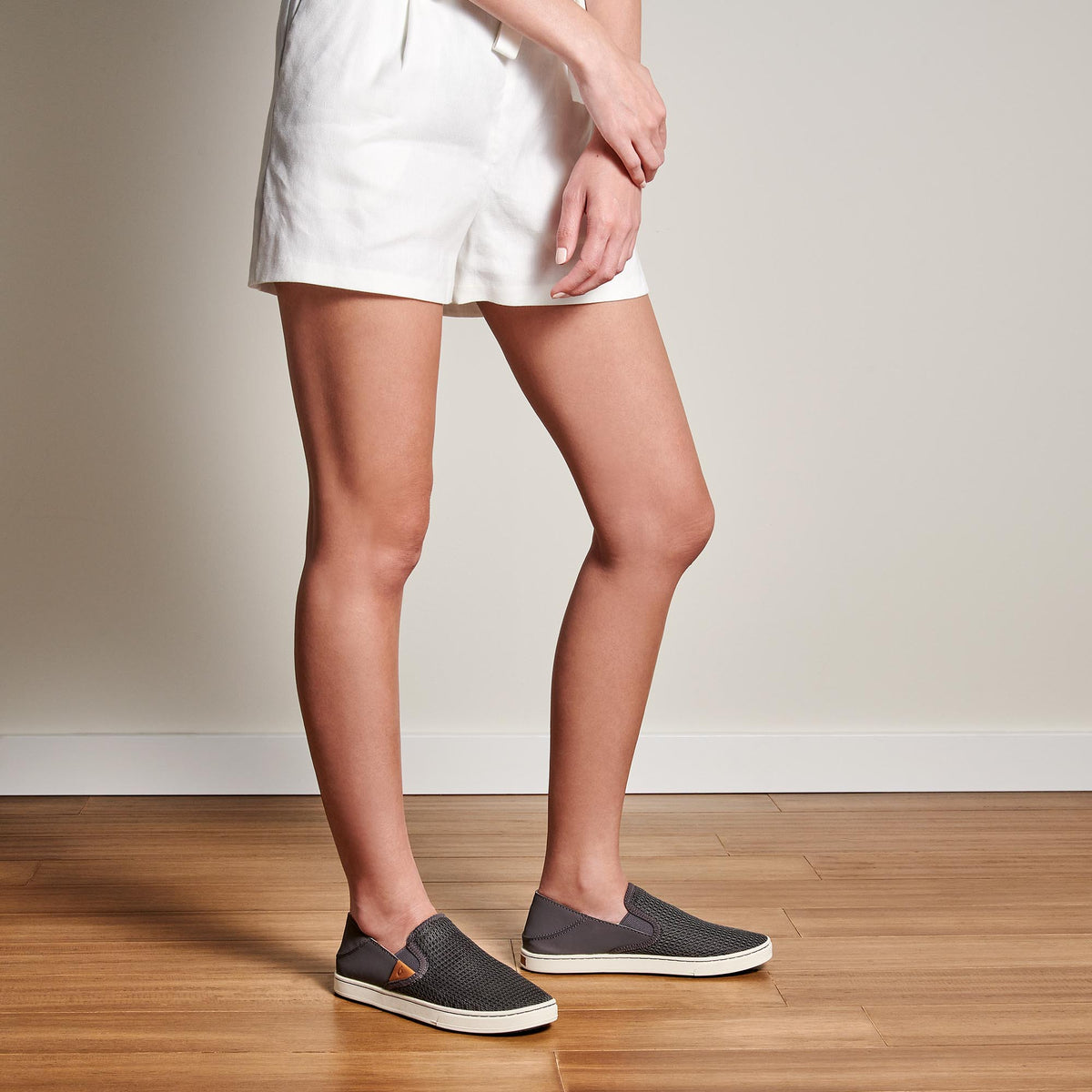 OluKai Customer Favorite - Pehuea Women's Breathable Slip-On Sneakers - Pavement