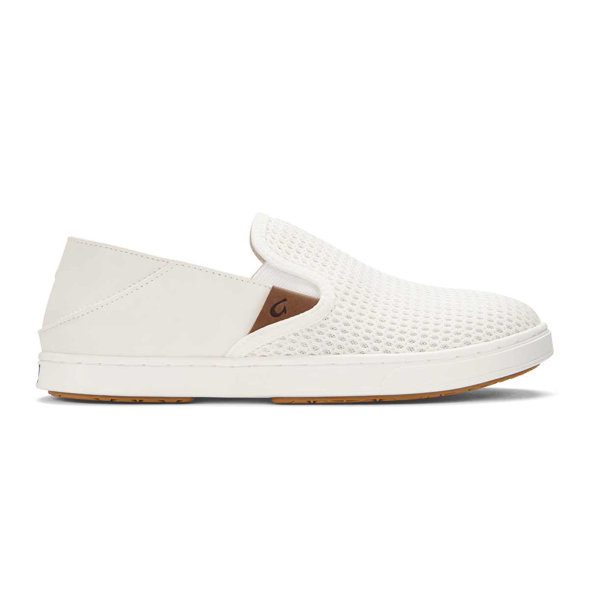 OluKai Premium - Pehuea Women's Breathable Slip-On Sneakers - Bright White