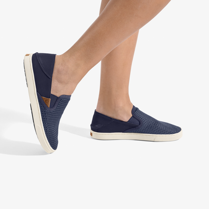 OluKai Smart Buy - Pehuea Women's Breathable Slip-On Sneakers - Trench Blue