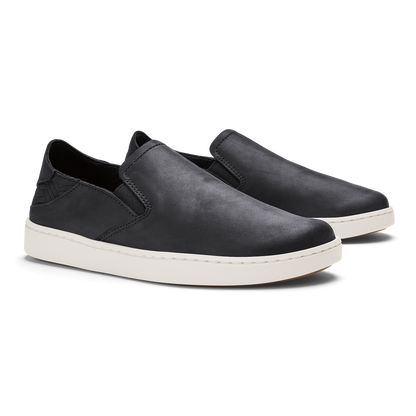 OluKai Best Seller - Pehuea Leather - Onyx / Onyx