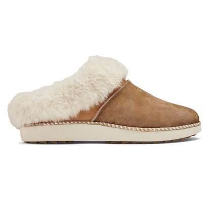 OluKai Best Price - Ku‘i Women‘s Slip-On Slippers - Tan / Bone