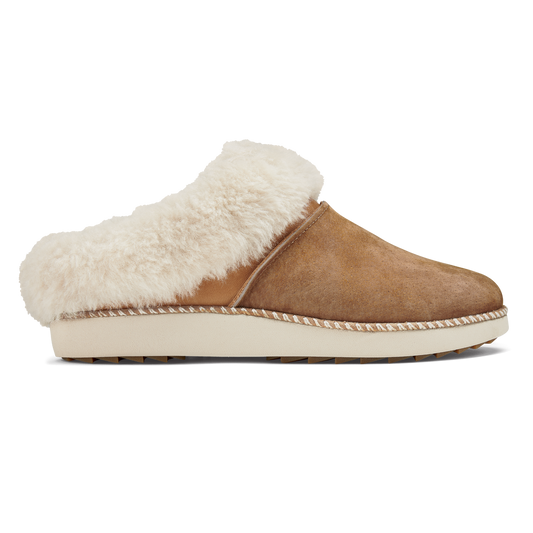 OluKai Best Price - Ku‘i Women‘s Slip-On Slippers - Tan / Bone