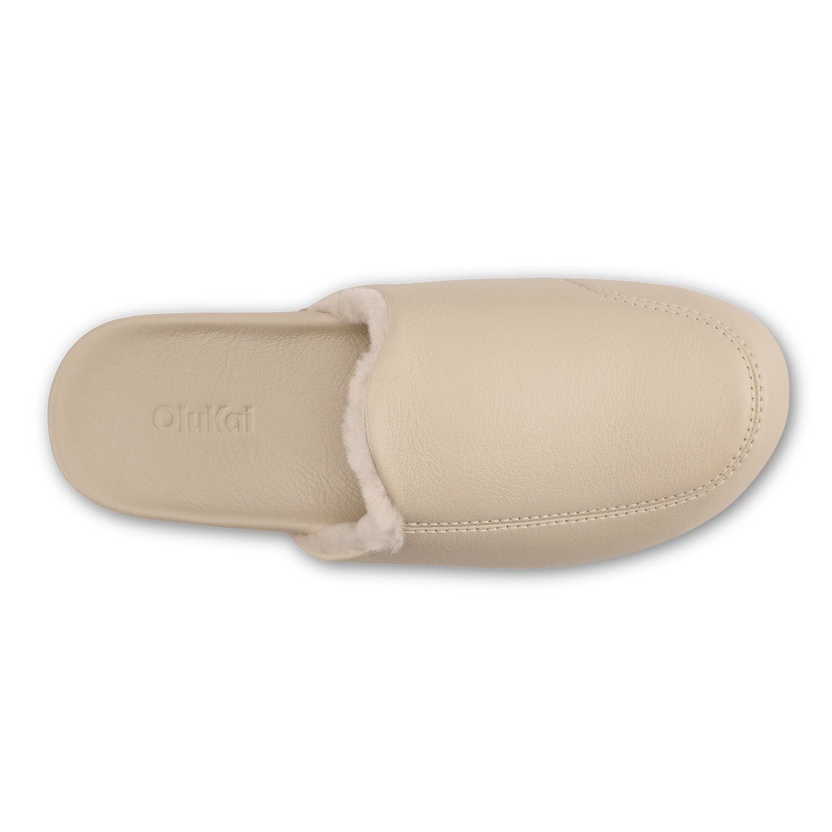 OluKai Top Pick - Kōnea Women’s Leather Slipper Mules - Bone