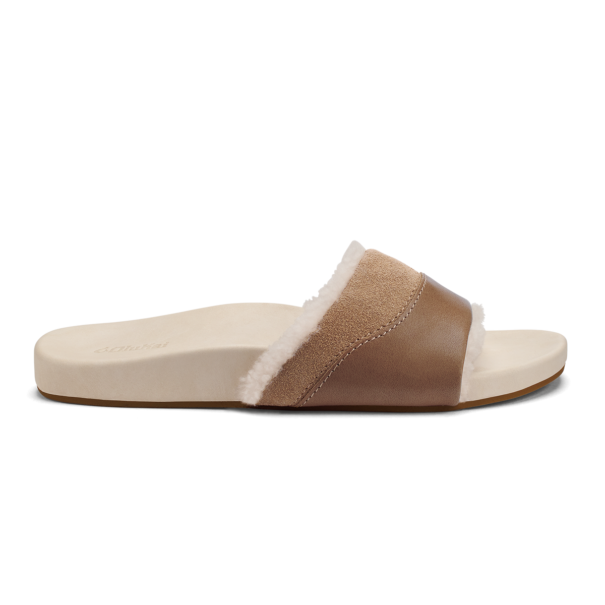 OluKai Great Value - Hō‘ala Slide Women’s Slide Slipper Sandals - Tan / Puka