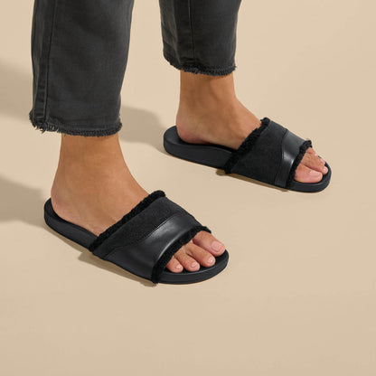 OluKai New - Hō‘ala Slide Women’s Slide Slipper Sandals - Black