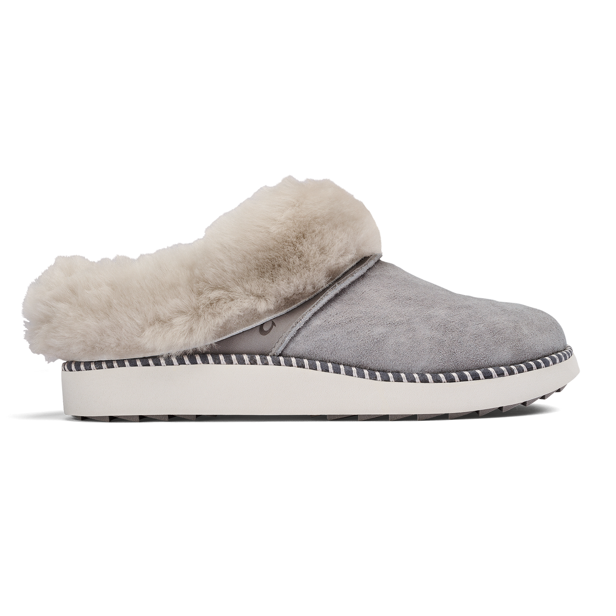 OluKai Discount - Ku‘i Women’s Fuzzy Slip-On Slippers - Fog