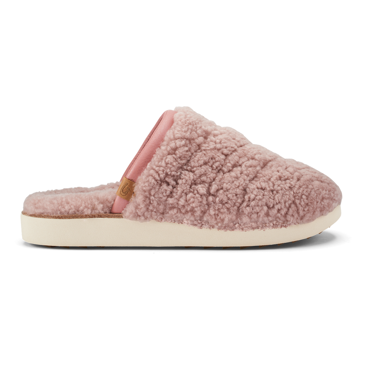 OluKai Best Seller - Pūpū Mua Women’s Shearling Mule Slipper - Pink Sea Salt