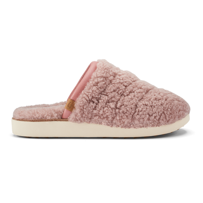 OluKai Best Seller - Pūpū Mua Women’s Shearling Mule Slipper - Pink Sea Salt