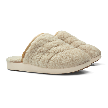 OluKai Exclusive - Pūpū Mua Women’s Shearling Mule Slipper - Tapa