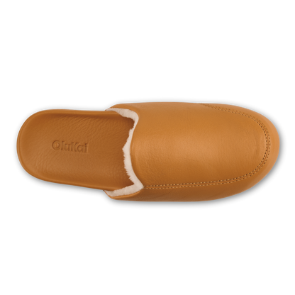 OluKai Smart Buy - Kōnea Women’s Leather Slipper Mules - Saddle