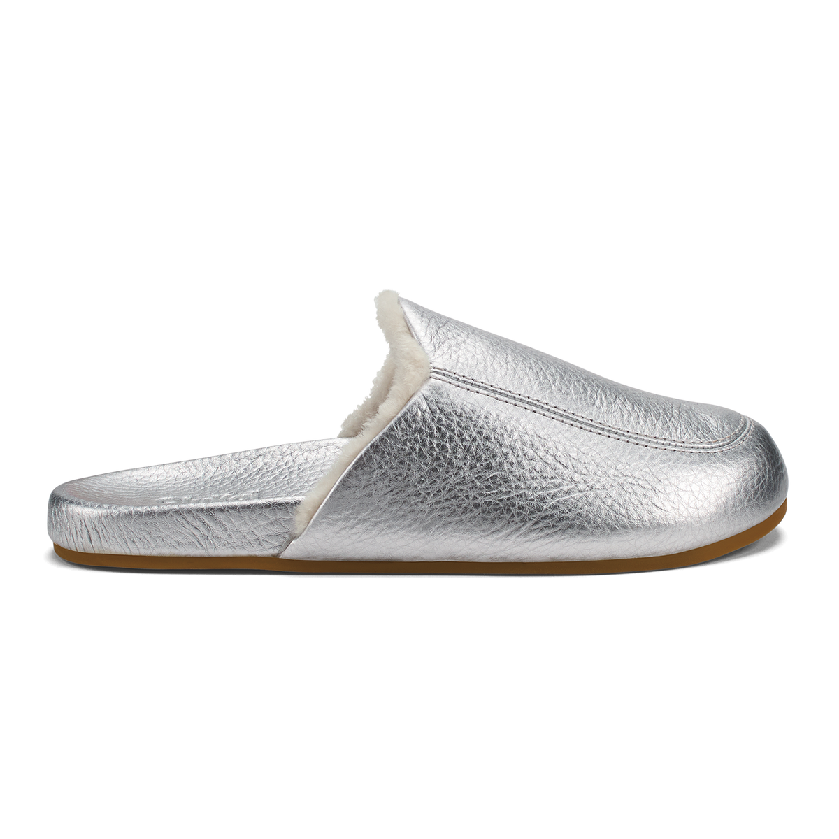OluKai Hot Sale - Kōnea Women’s Leather Slipper Mules - Silver