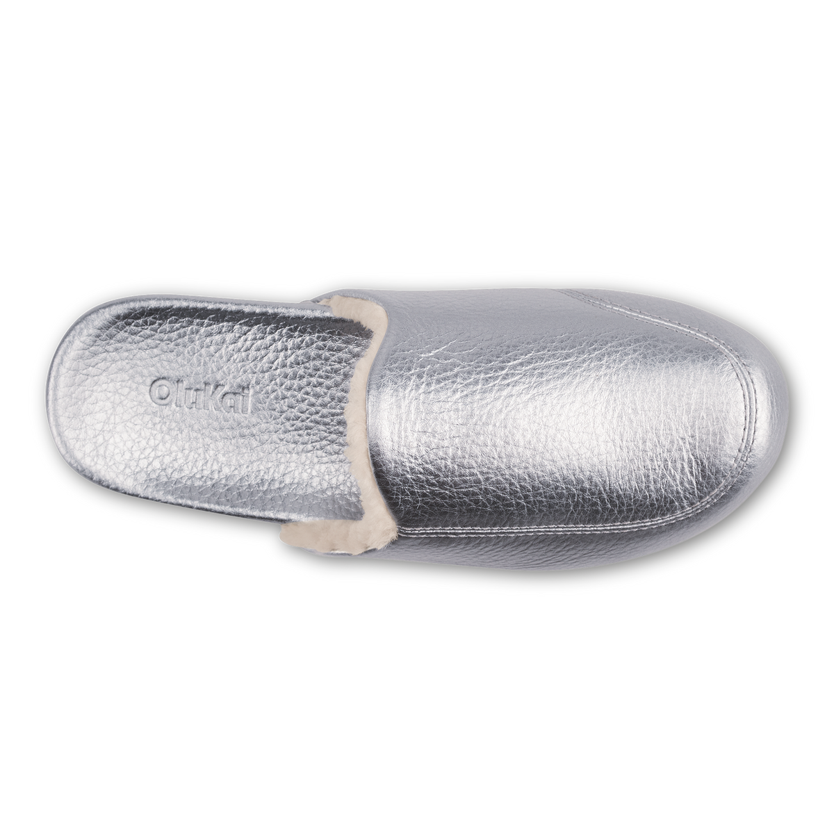 OluKai Hot Sale - Kōnea Women’s Leather Slipper Mules - Silver