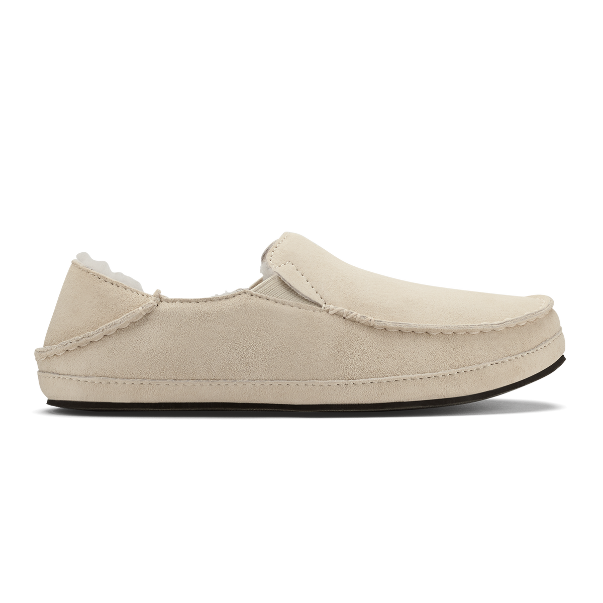 OluKai Sale - Nohea Women's Leather Slippers - Bone