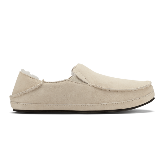 OluKai Sale - Nohea Women's Leather Slippers - Bone