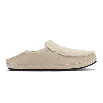 OluKai Sale - Nohea Women's Leather Slippers - Bone
