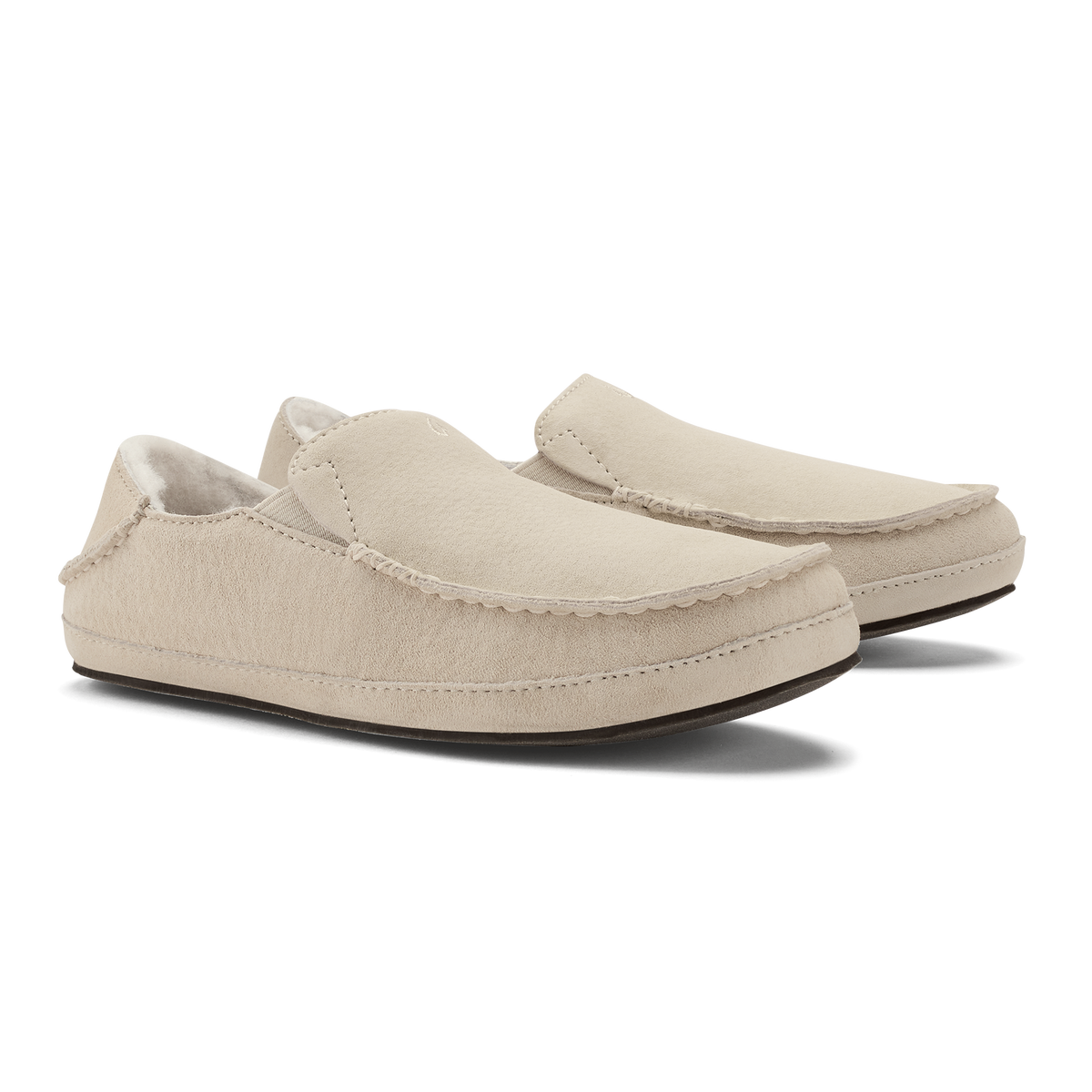OluKai Sale - Nohea Women's Leather Slippers - Bone