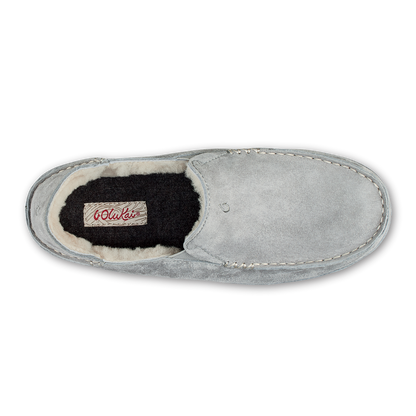 OluKai Essential - Nohea Women's Leather Slippers - Pale Grey