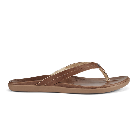 OluKai Quality - Honu Women’s Leather Beach Sandals - Tan