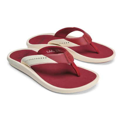 OluKai Best Price - Ulele - Off White / Deep Red