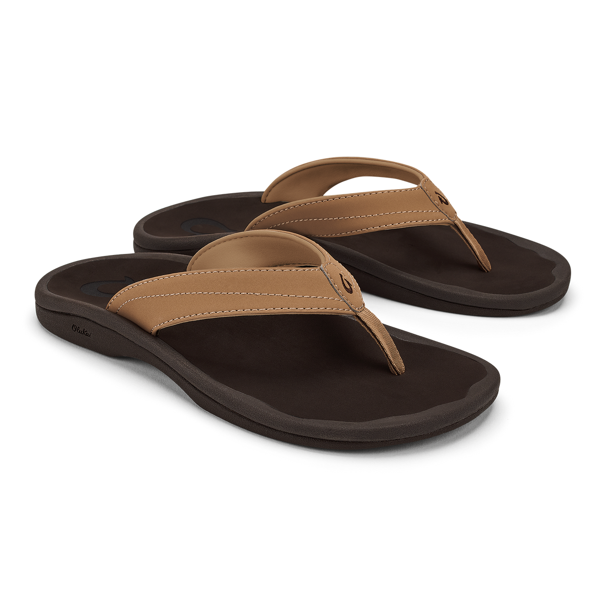 OluKai Discount - ‘Ohana Women's Beach Sandals - Almond / Dark Java