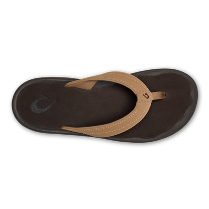 OluKai Discount - ‘Ohana Women's Beach Sandals - Almond / Dark Java