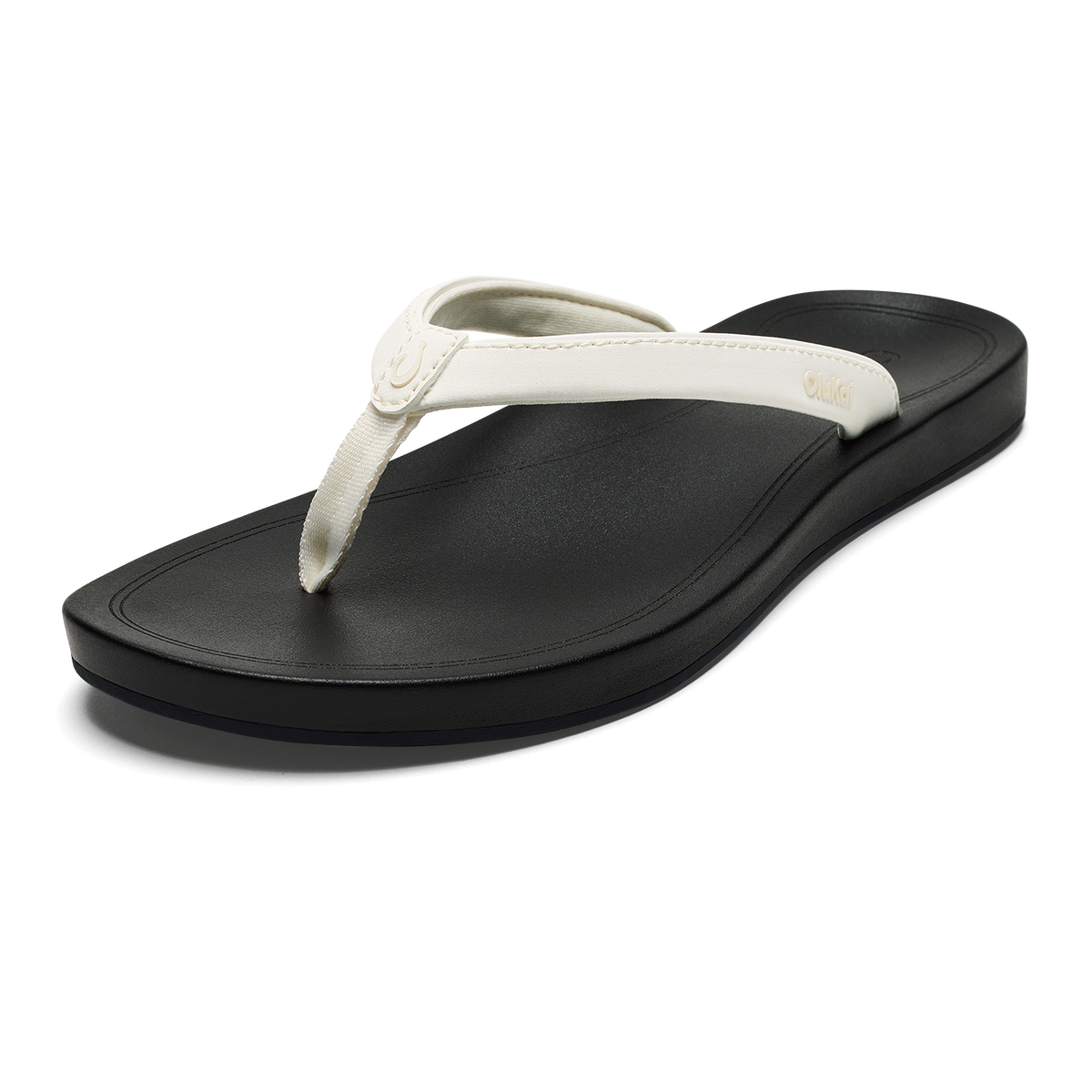 OluKai Special Offer - ‘Uiki Women’s Everyday Beach Sandals - Bright White / Lava Rock