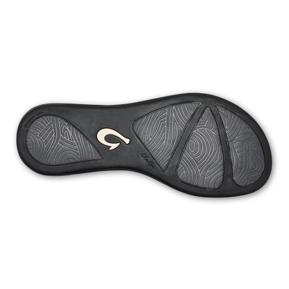 OluKai Value - Honu Women’s Leather Beach Sandals - Black