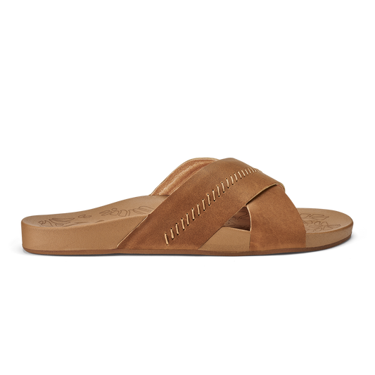 OluKai Sale - Kipe‘a ‘Olu Women‘s Slide Sandals - Sahara