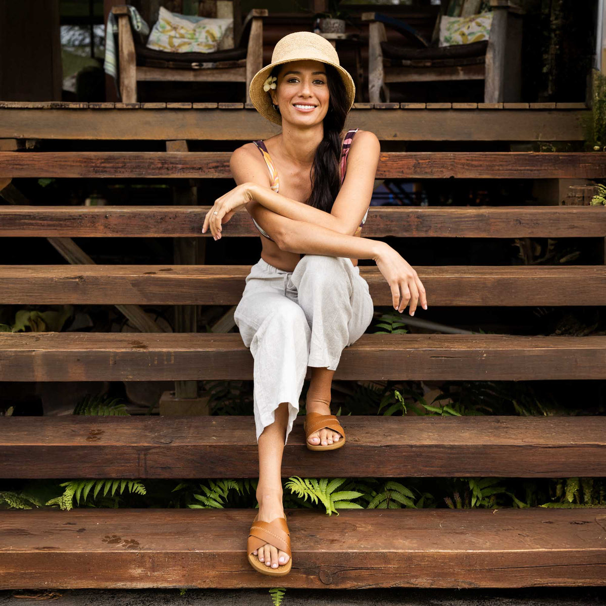 OluKai Sale - Kipe‘a ‘Olu Women‘s Slide Sandals - Sahara