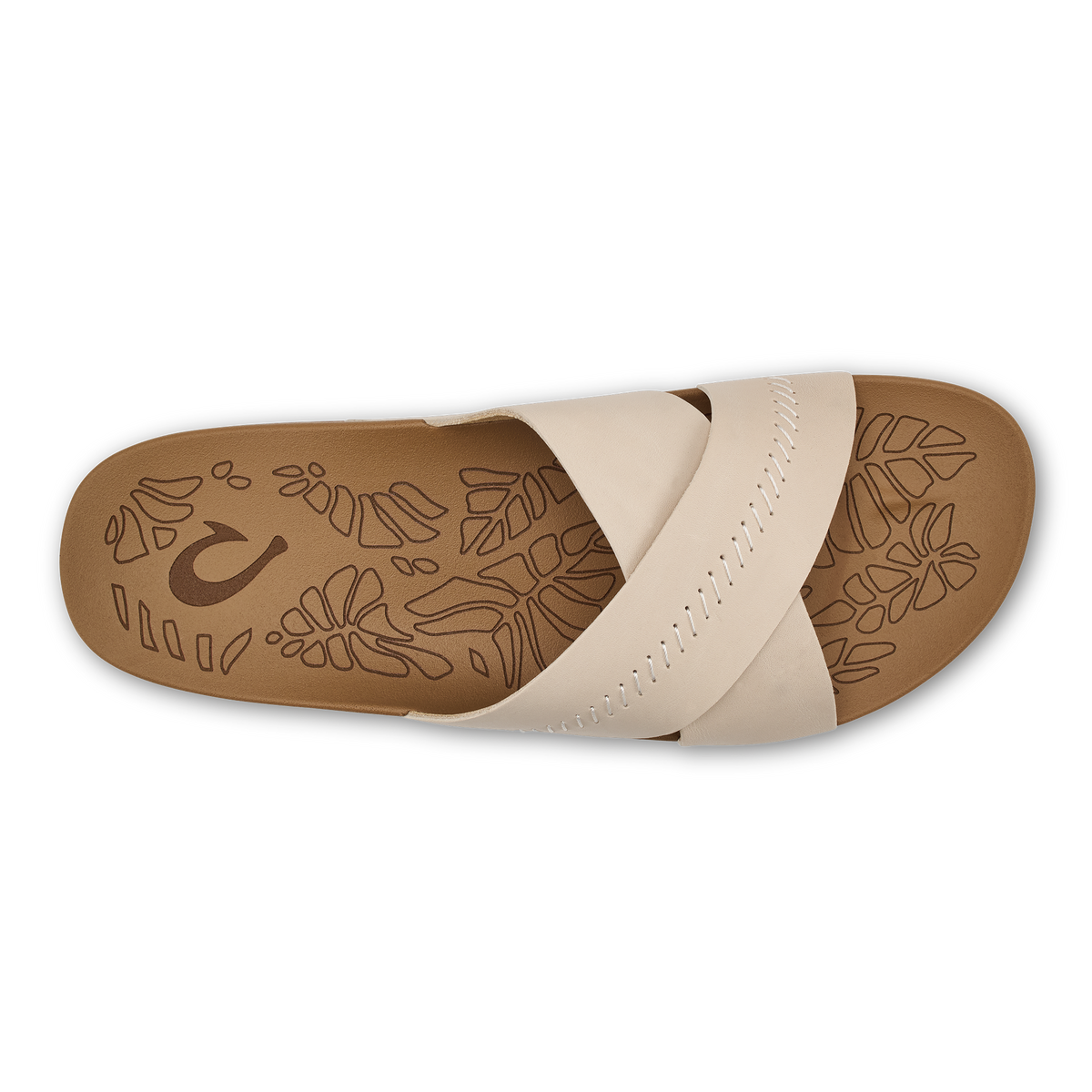OluKai Essential - Kipe‘a ‘Olu Women‘s Slide Sandals - Puka / Tan
