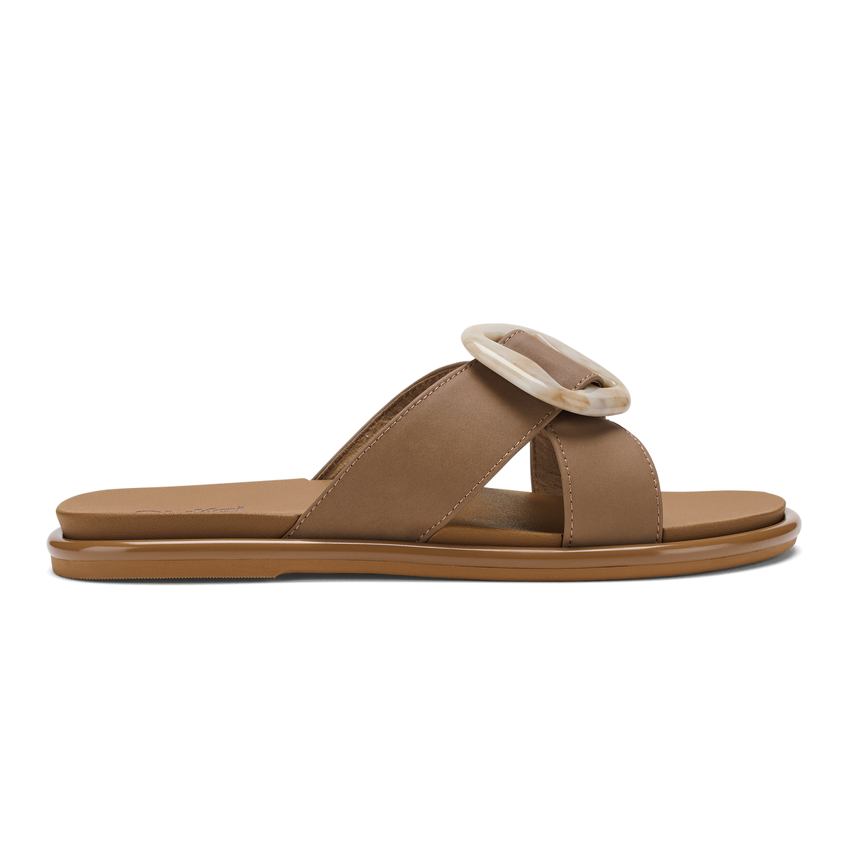 OluKai Latest - La‘i Slide Women’s Slide Beach Sandals - Tan