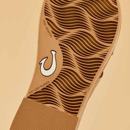 OluKai Latest - La‘i Slide Women’s Slide Beach Sandals - Tan