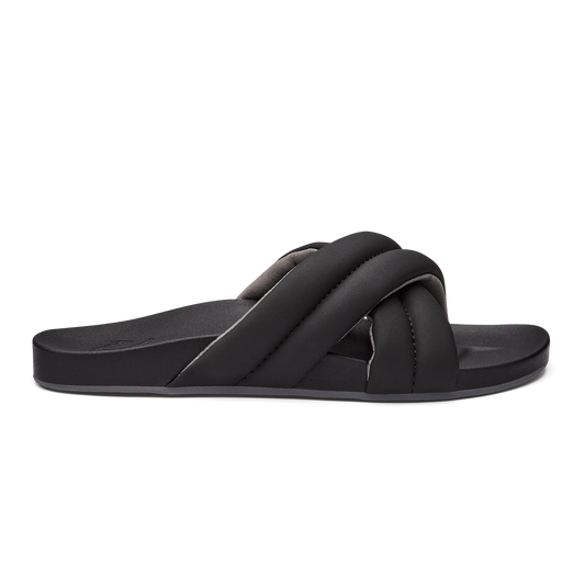 OluKai Trusted - Hila Women’s Beach Slide Sandals - Black