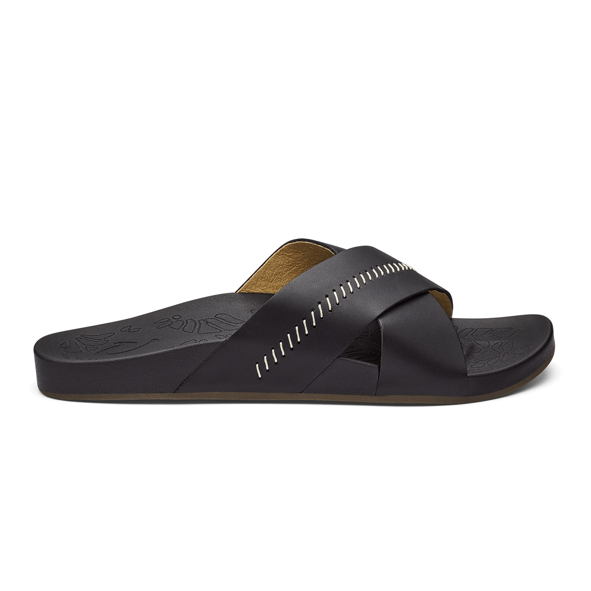 OluKai Sale - Kipe‘a ‘Olu Women‘s Slide Sandals - Black
