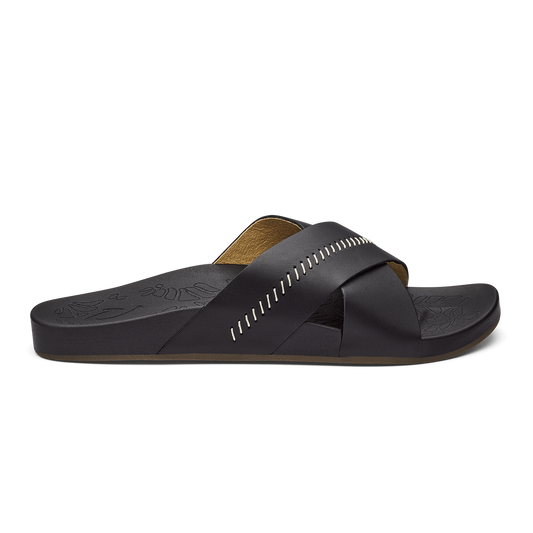 OluKai Sale - Kipe‘a ‘Olu Women‘s Slide Sandals - Black