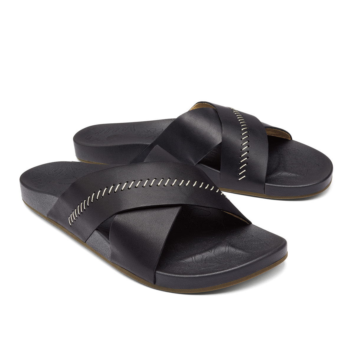 OluKai Sale - Kipe‘a ‘Olu Women‘s Slide Sandals - Black