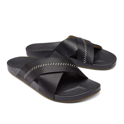 OluKai Sale - Kipe‘a ‘Olu Women‘s Slide Sandals - Black
