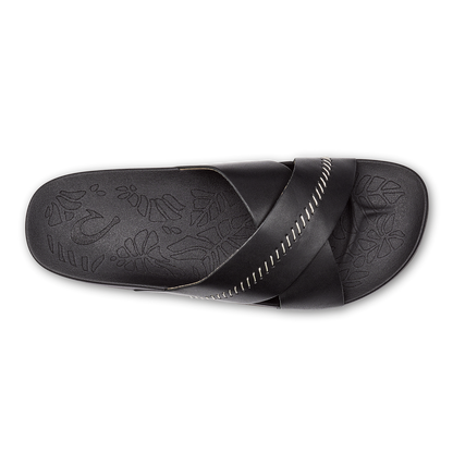 OluKai Sale - Kipe‘a ‘Olu Women‘s Slide Sandals - Black