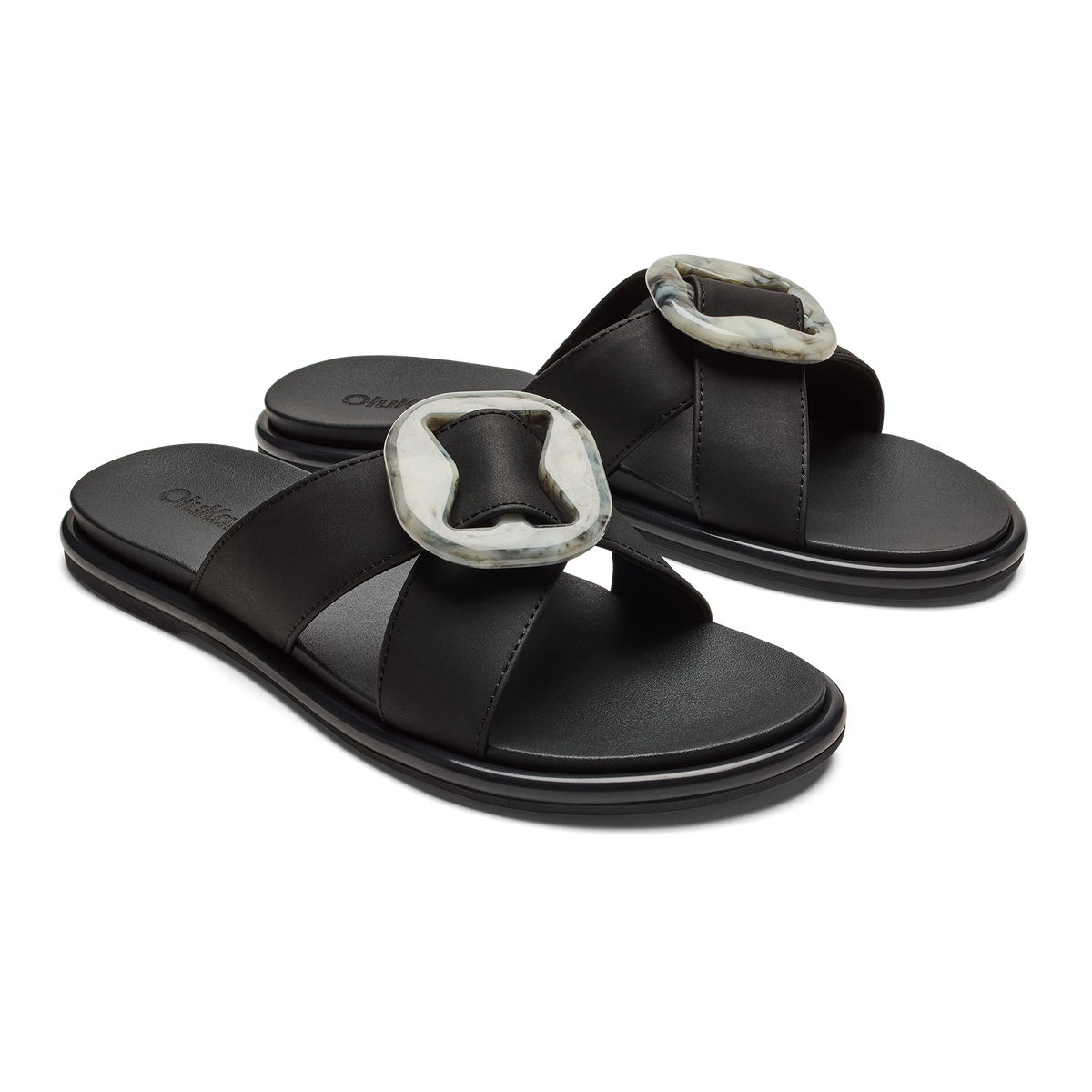 OluKai Featured - La‘i Slide Women’s Slide Beach Sandals - Lava Rock