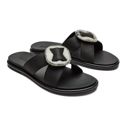 OluKai Featured - La‘i Slide Women’s Slide Beach Sandals - Lava Rock