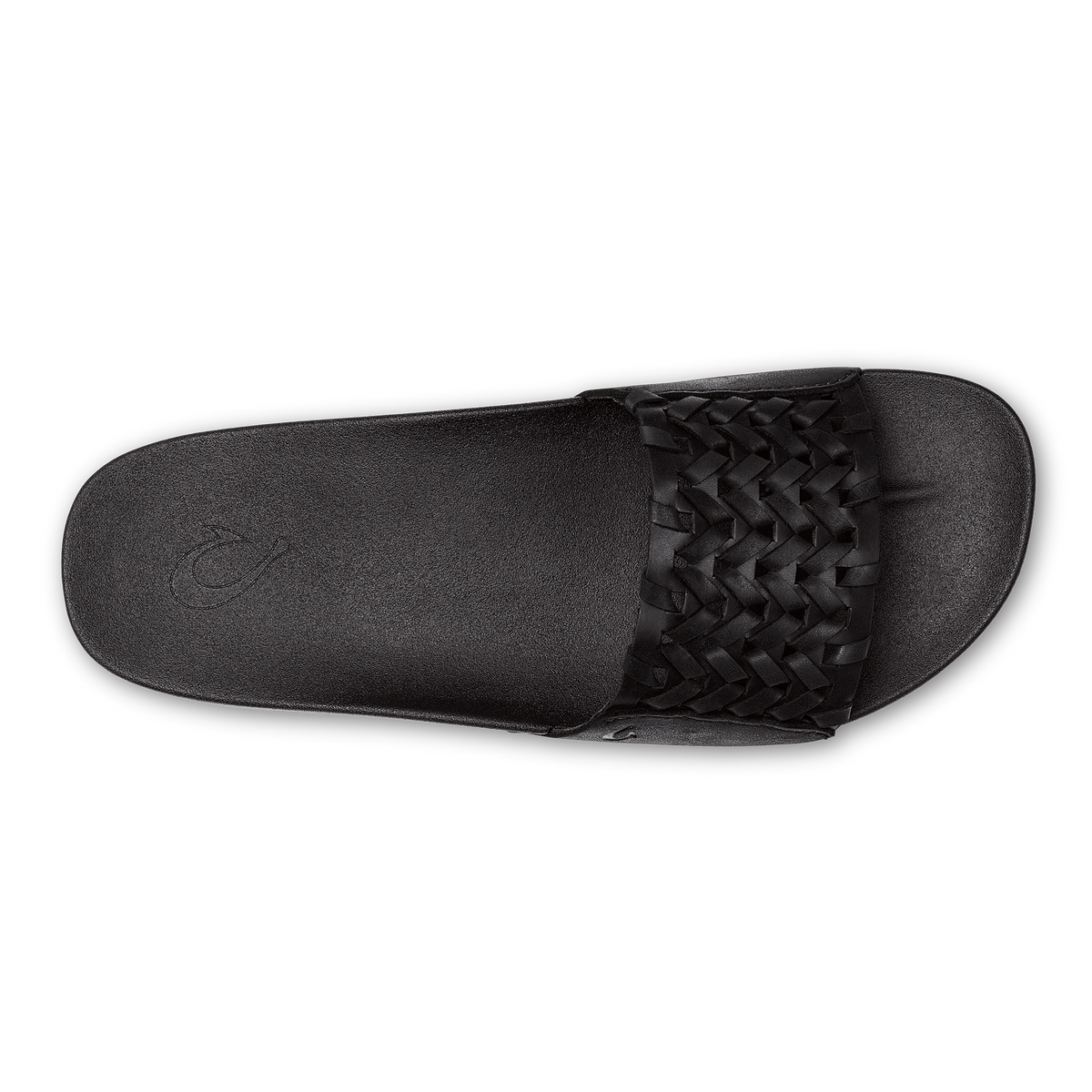 OluKai Value - Kāmola Women’s Leather Slide Sandals - Black